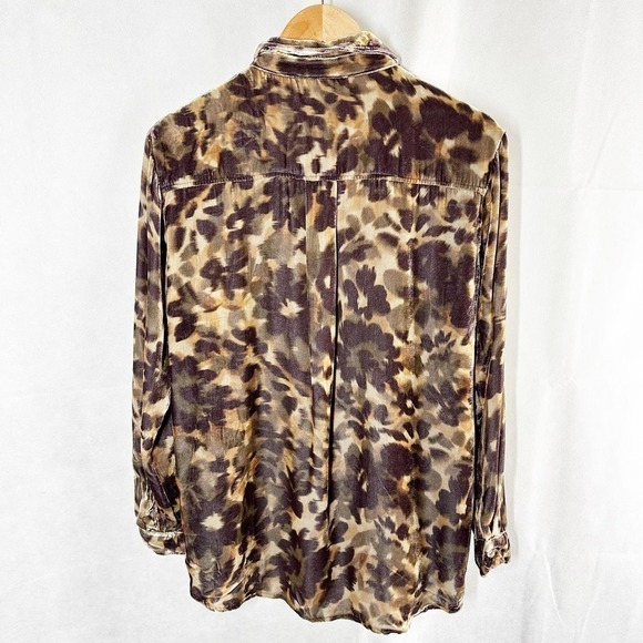 Johnny Was Bianca Embroidered Oversized Long Sleeve Velvet Shirt - Picture 2 of 9
